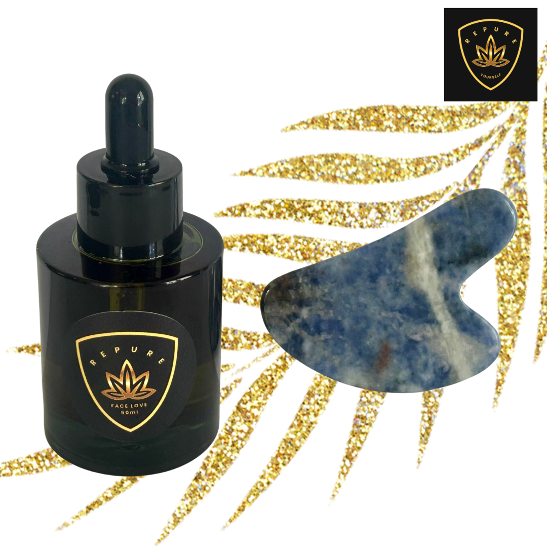 Face Love + Sodalite Crystal Gua Sha Duo